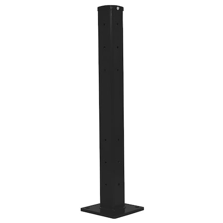 Rigid Tube Post 42 In Drop-In Style Black